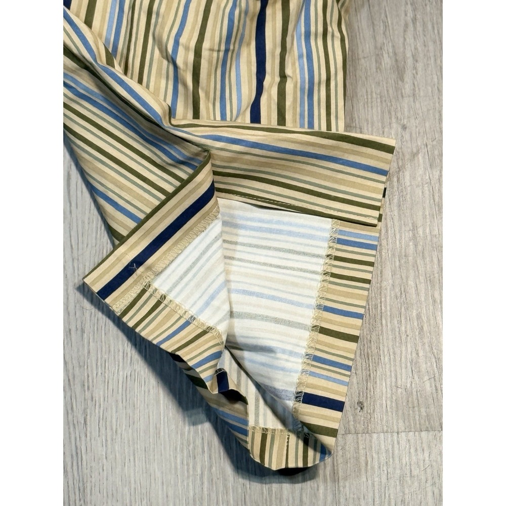 Lane Bryant Straight Cropped Pants Women Size 16 Beige Green Twill Linen NWT - Picture 8 of 10